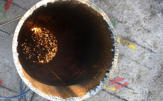 杭頭補強筋溶接工事